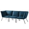 Jack & Alice Sofa Dorado (3-Sitzer) - Samt - Marineblau