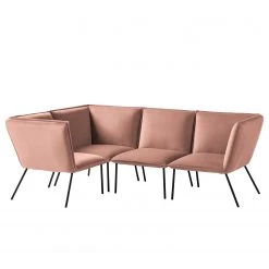 Jack & Alice Ecksofa Dorado II - Samt - Altrosa