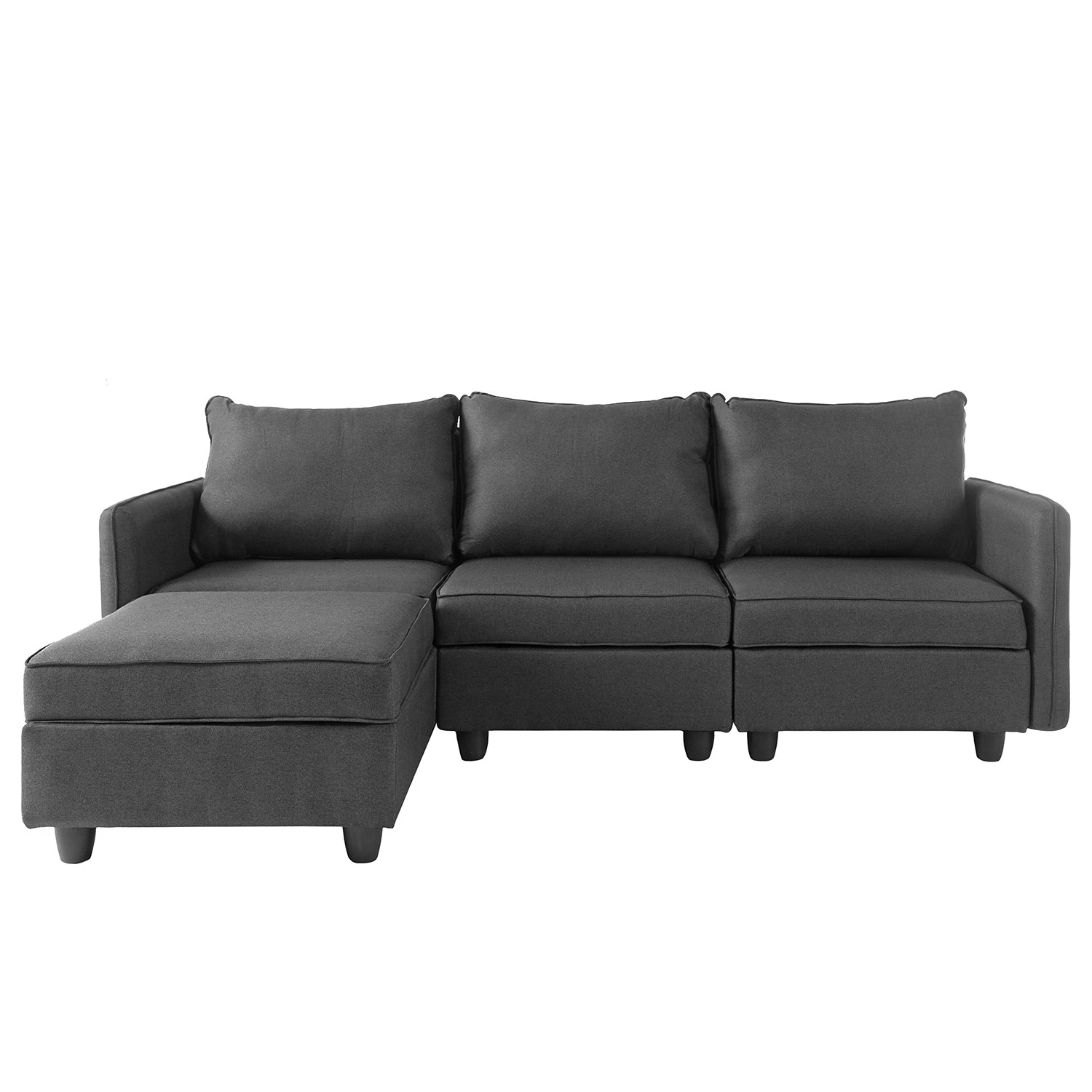 Fredriks Ecksofa Lavara II - Webstoff - Dunkelgrau 2 Fredriks Ecksofa Lavara II - Webstoff - Dunkelgrau – Bild 2