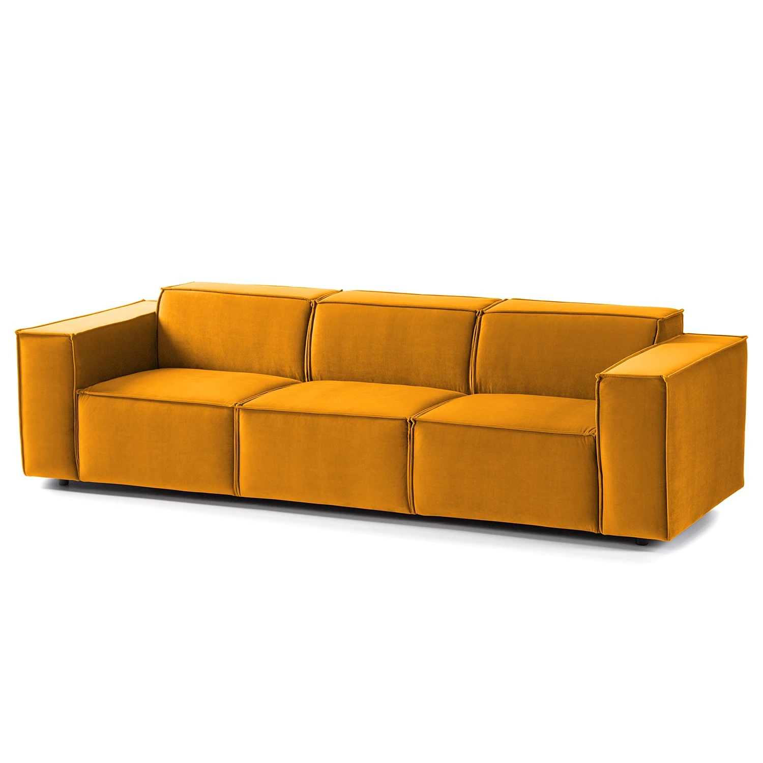 Sofa Kinx (3-Sitzer) II - Samt - Samt Shyla: Senfgelb 1 Sofa Kinx (3-Sitzer) II - Samt - Samt Shyla: Senfgelb