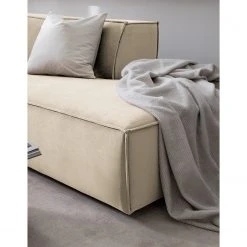 Ecksofa Kinx IV - Samt - Samt Shyla: Beige - Ottomane davorstehend rechts -Wohnzimmermöbel boutique en ligne 1000155701 210323 15173100878 DETAILS P000000001000155701