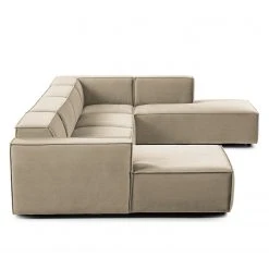 Wohnlandschaft Kinx II - Samt - Samt Shyla: Beige - Longchair davorstehend links / Ottomane rechts -Wohnzimmermöbel boutique en ligne 1000155708 210323 15180500943 DETAILS P000000001000155708