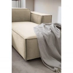 Ecksofa Kinx V - Samt - Samt Shyla: Beige - Longchair davorstehend rechts -Wohnzimmermöbel boutique en ligne 1000155727 220610 040 DETAILS P000000001000155727
