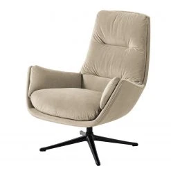 Studio Copenhagen Sessel Garbo IV - Samt Shyla: Beige - Schwarz