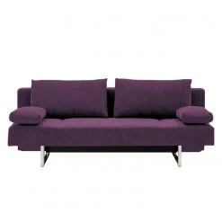 Chillout by Franz Fertig Schlafsofa Goran - Webstoff - Dunkellila - Ohne Hocker