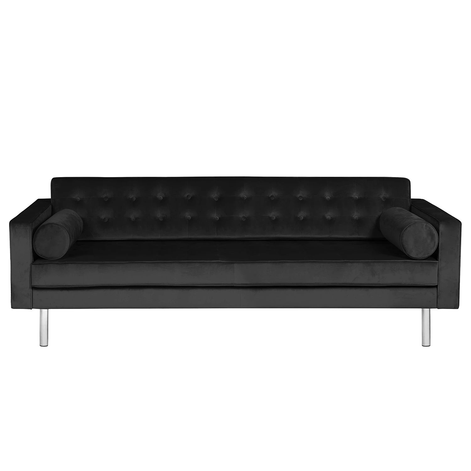 Fredriks Sofa Chelsea III (3-Sitzer) - Microfaser - Stoff Tond: Schwarz - Zylinder 3 Fredriks Sofa Chelsea III (3-Sitzer) - Microfaser - Stoff Tond: Schwarz - Zylinder – Bild 3