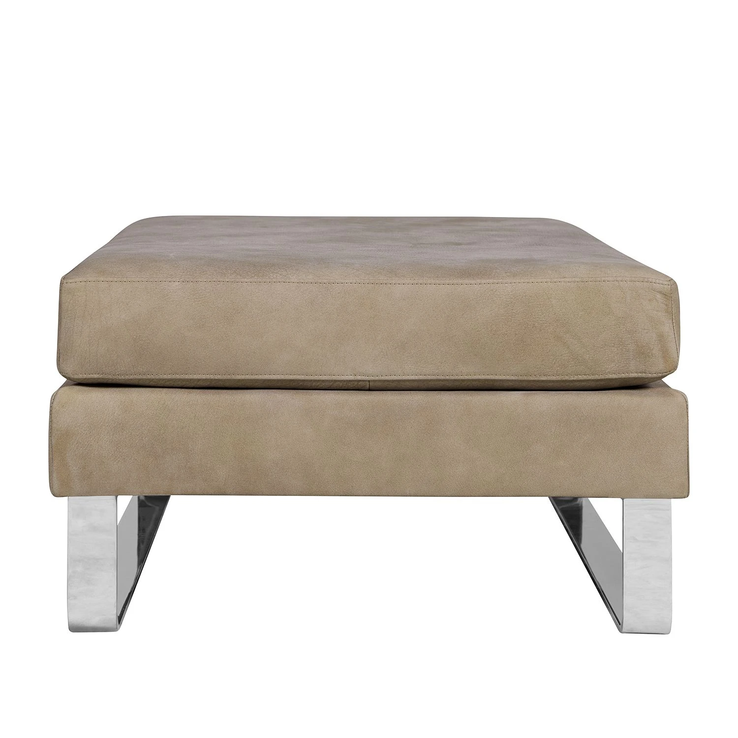 Fredriks Polsterhocker Portobello IV - Echtleder - Echtleder Custo: Hellgrau - Kufen 4 Fredriks Polsterhocker Portobello IV - Echtleder - Echtleder Custo: Hellgrau - Kufen – Bild 4