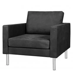 Fredriks Sessel Portobello IV - Echtleder - Echtleder Custo: Schwarz - Zylinder