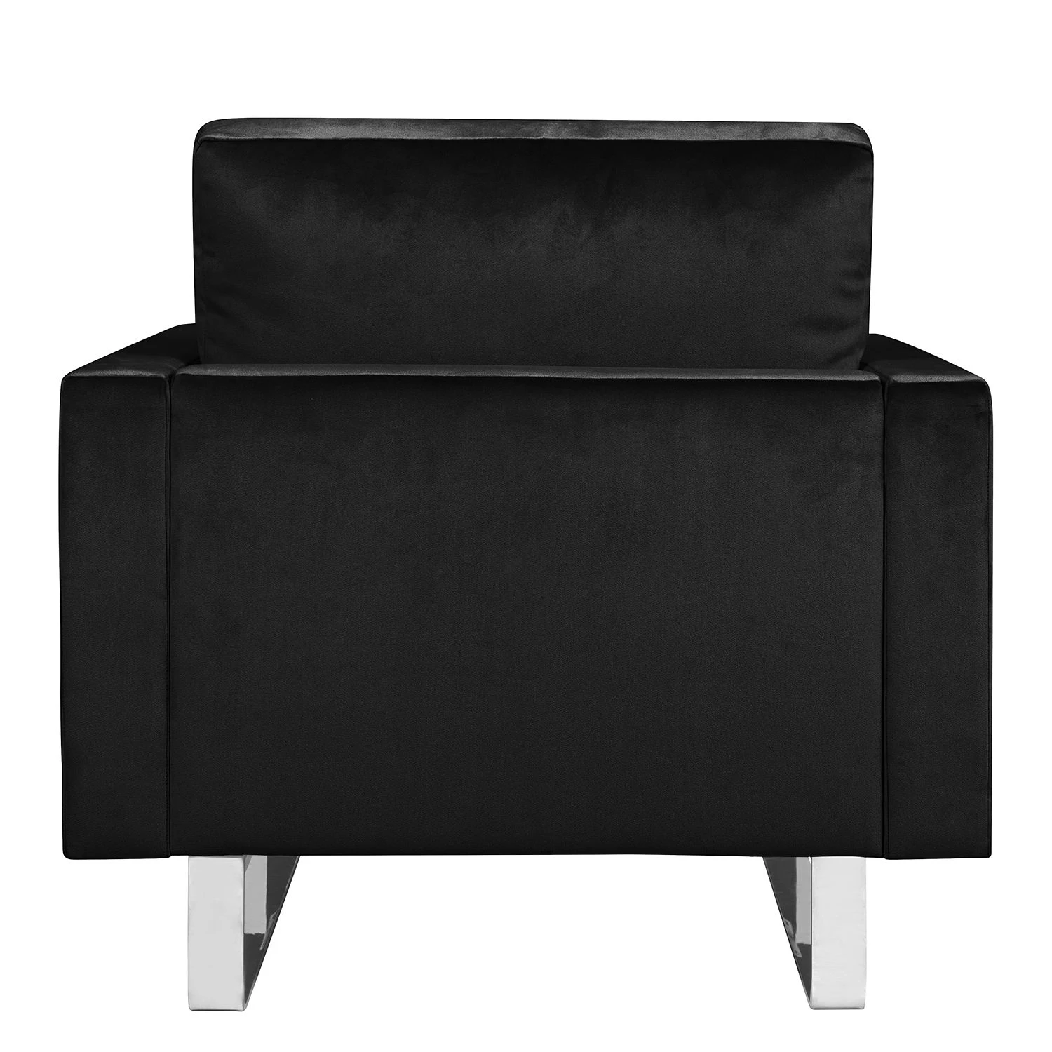 Fredriks Sessel Portobello III - Samt - Stoff Tond: Schwarz - Kufen 4 Fredriks Sessel Portobello III - Samt - Stoff Tond: Schwarz - Kufen – Bild 4