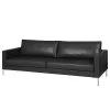 Fredriks Sofa Portobello IV (3-Sitzer) - Echtleder - Echtleder Lasde: Schwarz - Eckig