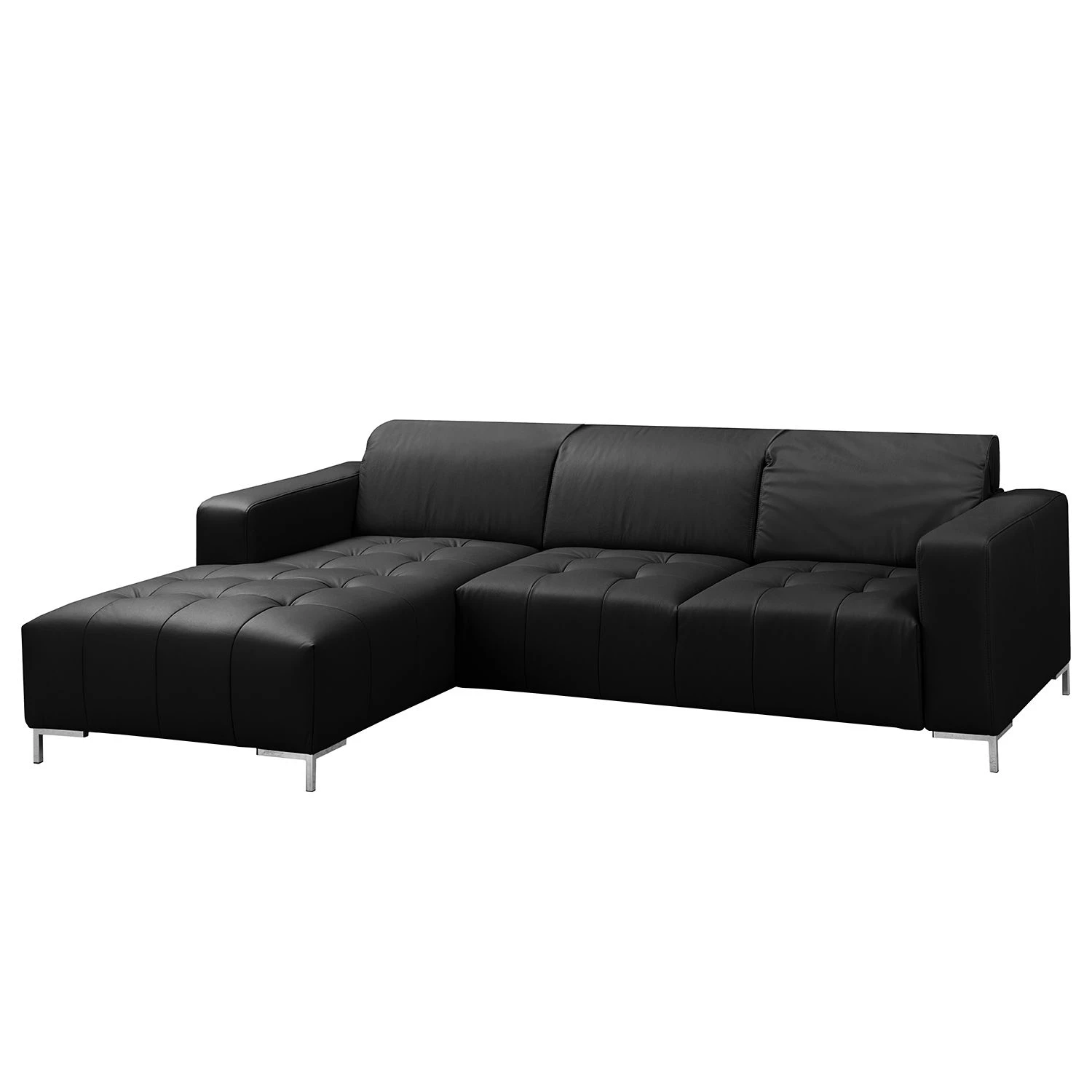 Fredriks Ecksofa Graide I - Echtleder - Schwarz - Longchair davorstehend links - Keine Funktion 1 Fredriks Ecksofa Graide I - Echtleder - Schwarz - Longchair davorstehend links - Keine Funktion