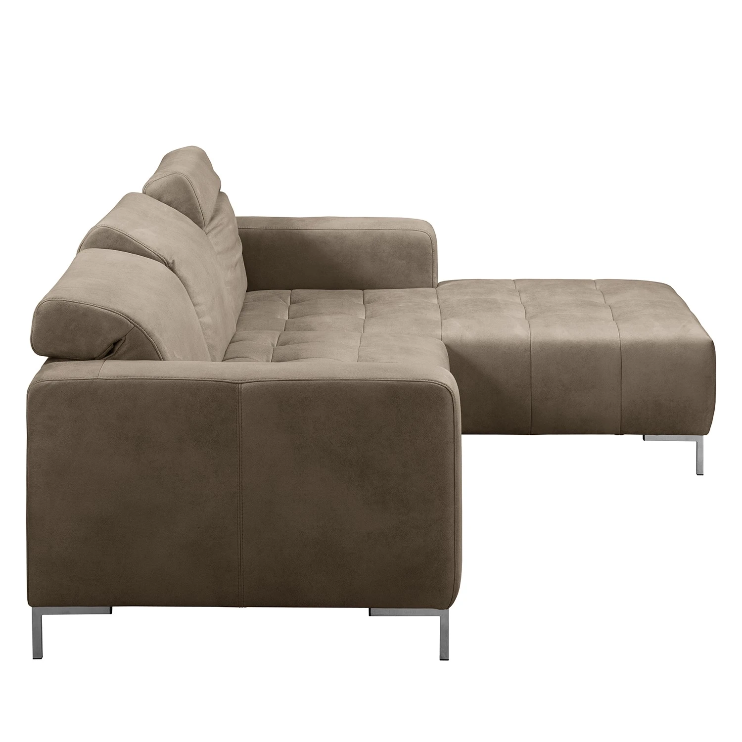 Fredriks Ecksofa Graide III - Antiklederlook - Taupe - Longchair davorstehend rechts - Elektrisch verstellbar: 1 Motor mit Kabel 4 Fredriks Ecksofa Graide III - Antiklederlook - Taupe - Longchair davorstehend rechts - Elektrisch verstellbar: 1 Motor mit Kabel – Bild 4