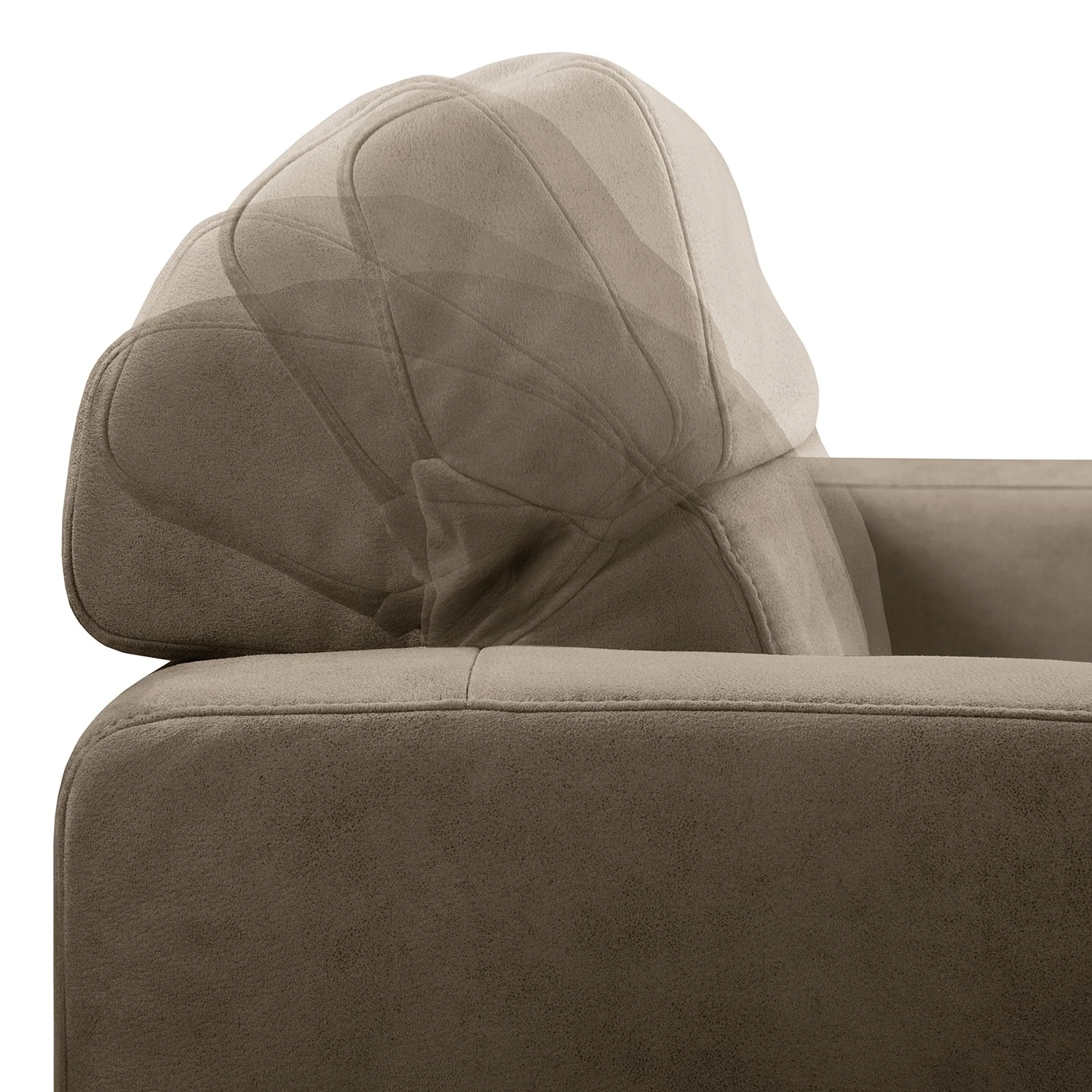 Fredriks Ecksofa Graide III - Antiklederlook - Taupe - Longchair davorstehend rechts - Elektrisch verstellbar: 1 Motor mit Kabel 9 Fredriks Ecksofa Graide III - Antiklederlook - Taupe - Longchair davorstehend rechts - Elektrisch verstellbar: 1 Motor mit Kabel – Bild 9