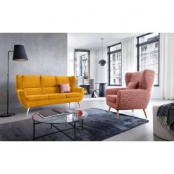 Norrwood Sofa Glenhaven (3-Sitzer) - Samt - Senfgelb -Wohnzimmermöbel boutique en ligne 1000157401 190320 11541000268 MOOD GALLERYIMAGES P000000001000157401 mood