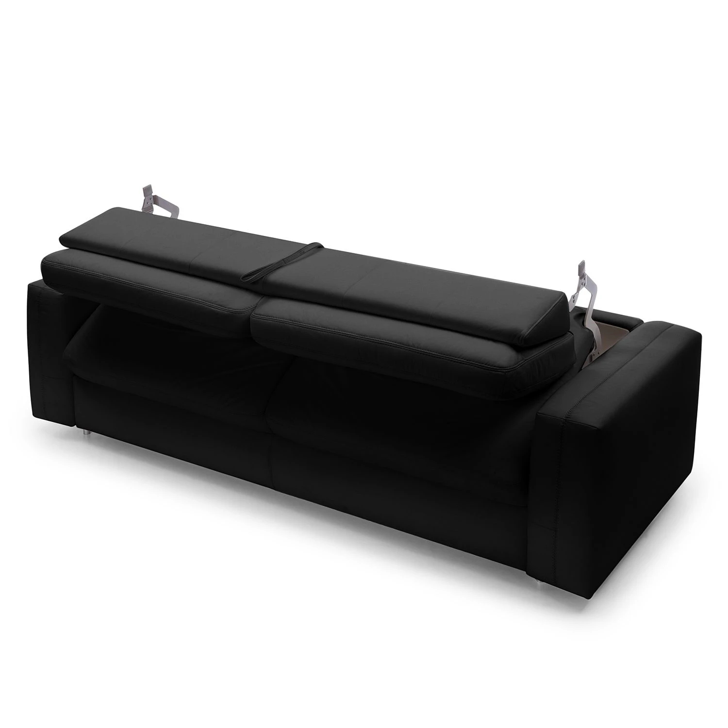 Loftscape Schlafsofa Blayney - Echtleder - Schwarz - Breite: 221 cm 6 Loftscape Schlafsofa Blayney - Echtleder - Schwarz - Breite: 221 cm – Bild 6
