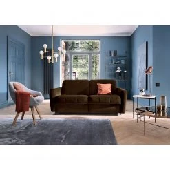 Loftscape Schlafsofa Leopoldina - Samt - Dunkelbraun - Breite: 169 cm -Wohnzimmermöbel boutique en ligne 1000157481 190320 11554901093 MOOD GALLERYIMAGES P000000001000157481 mood