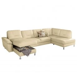 Loftscape Wohnlandschaft Kappel - Echtleder - Magnolienweiß - Longchair davorstehend links / Ottomane rechts - Keine Funktion -Wohnzimmermöbel boutique en ligne 1000157556 190320 11590201965 GALLERYIMAGES P000000001000157556