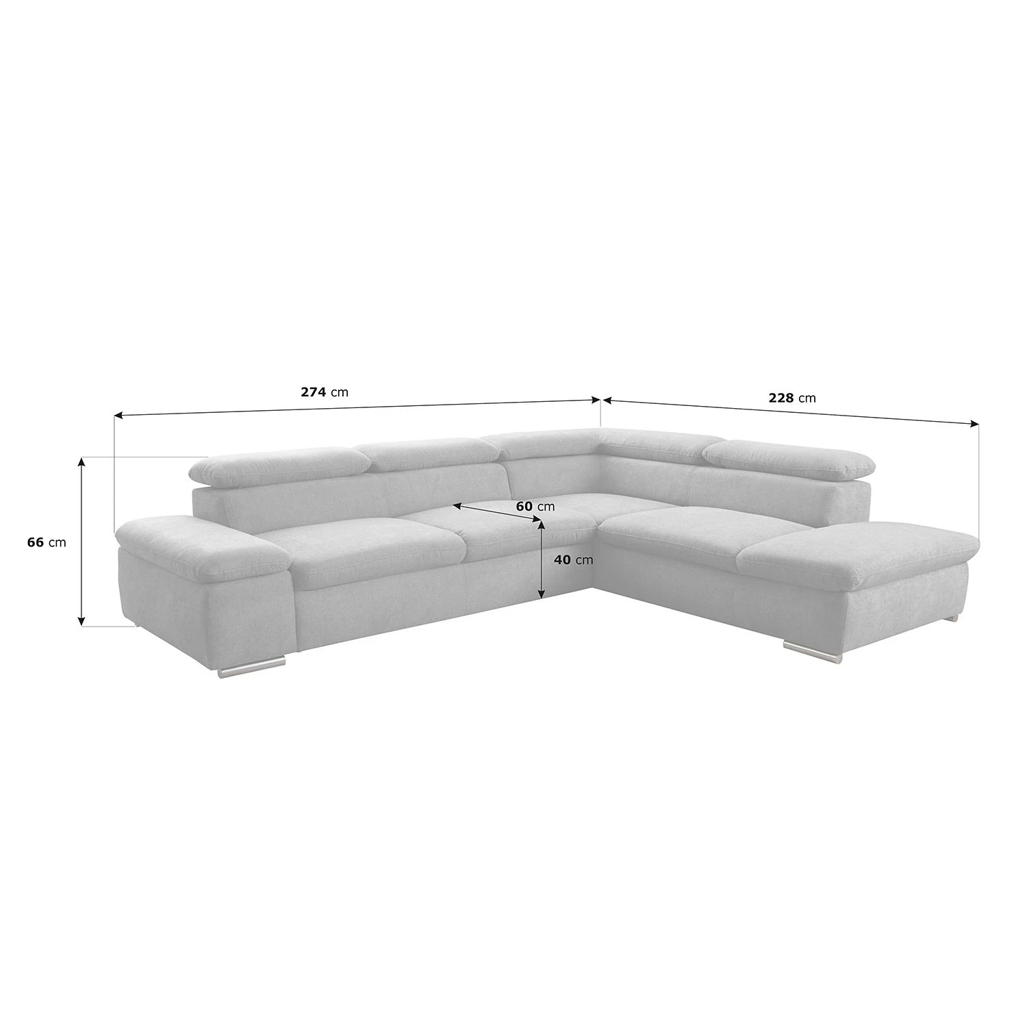 Loftscape Ecksofa Glenaire I - Strukturstoff - Dunkelbraun - Ottomane davorstehend rechts - Keine Funktion 10 Loftscape Ecksofa Glenaire I - Strukturstoff - Dunkelbraun - Ottomane davorstehend rechts - Keine Funktion – Bild 10