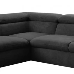 Loftscape Wohnlandschaft Glenaire I - Strukturstoff - Schwarz - Longchair davorstehend rechts / Ottomane links - Schlaffunktion für dauerhafte Nutzung -Wohnzimmermöbel boutique en ligne 1000157820 190314 11253701165 GALLERYIMAGES P000000001000157820