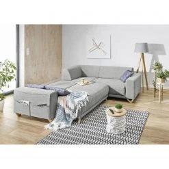 Norrwood Ecksofa Loiz I - Webstoff - Lichtgrau - Schlaffunktion davorstehend links -Wohnzimmermöbel boutique en ligne 1000160472 200117 11554300024 MOOD DETAILS P000000001000160472 mood
