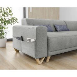 Norrwood Ecksofa Loiz I - Webstoff - Lichtgrau - Schlaffunktion davorstehend links -Wohnzimmermöbel boutique en ligne 1000160472 200117 11554300029 DETAILS P000000001000160472