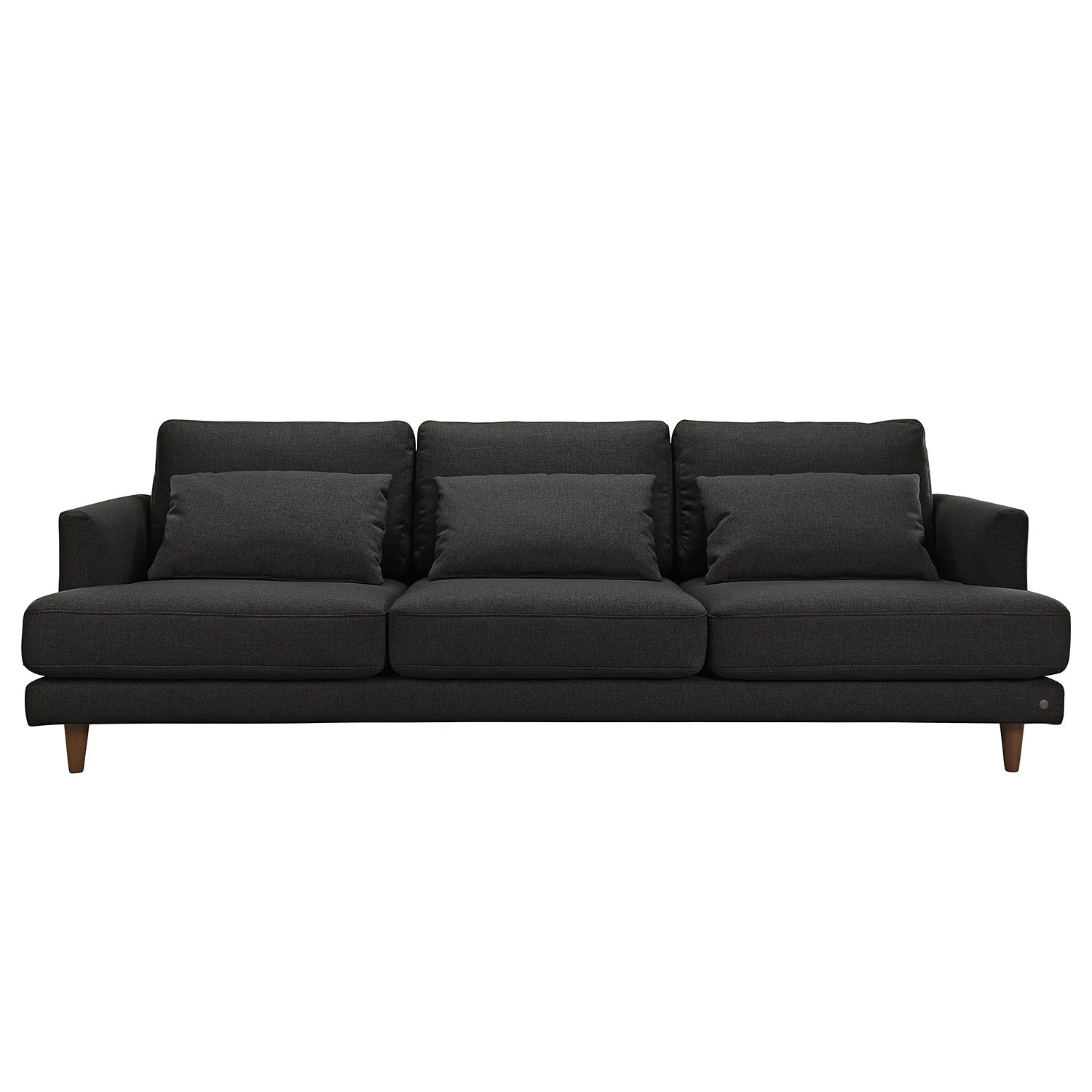 Tom Tailor Sofa Westcoast (3-Sitzer) - Webstoff - Schwarz - 3 Kissen 4 Tom Tailor Sofa Westcoast (3-Sitzer) - Webstoff - Schwarz - 3 Kissen – Bild 4