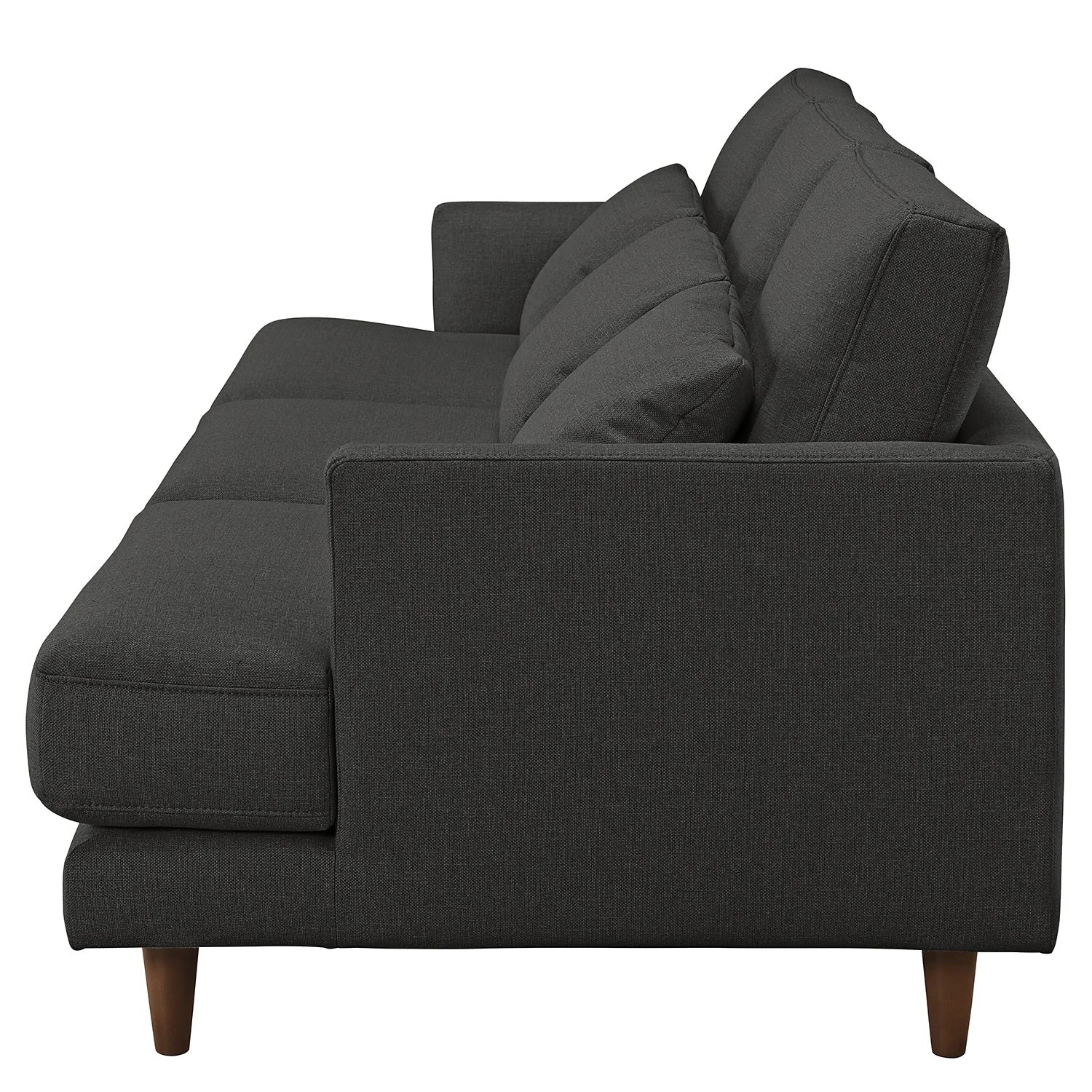 Tom Tailor Sofa Westcoast (3-Sitzer) - Webstoff - Schwarz - 3 Kissen 5 Tom Tailor Sofa Westcoast (3-Sitzer) - Webstoff - Schwarz - 3 Kissen – Bild 5