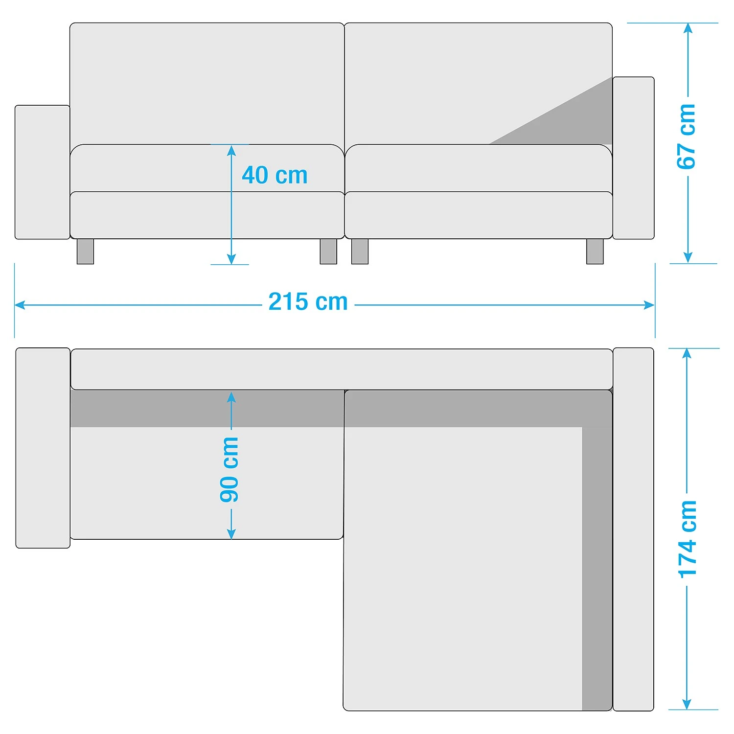 Fredriks Ecksofa Arimo - Ottomane davorstehend rechts - Mit Hocker 33 Fredriks Ecksofa Arimo - Ottomane davorstehend rechts - Mit Hocker – Bild 33