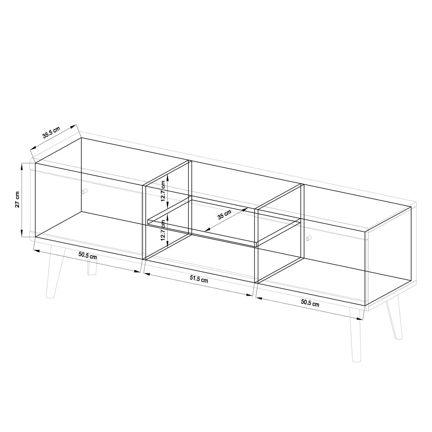 Norrwood TV-Lowboard Gyland II - Matt Weiß / Eiche Riviera Dekor 8 Norrwood TV-Lowboard Gyland II - Matt Weiß / Eiche Riviera Dekor – Bild 8