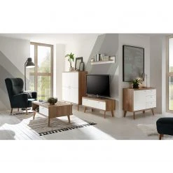 Norrwood Couchtisch Gyland - Matt Weiß / Eiche Riviera Dekor -Wohnzimmermöbel boutique en ligne 1000163990 190307 08392100012 MOOD GALLERYIMAGES P000000001000163990 mood