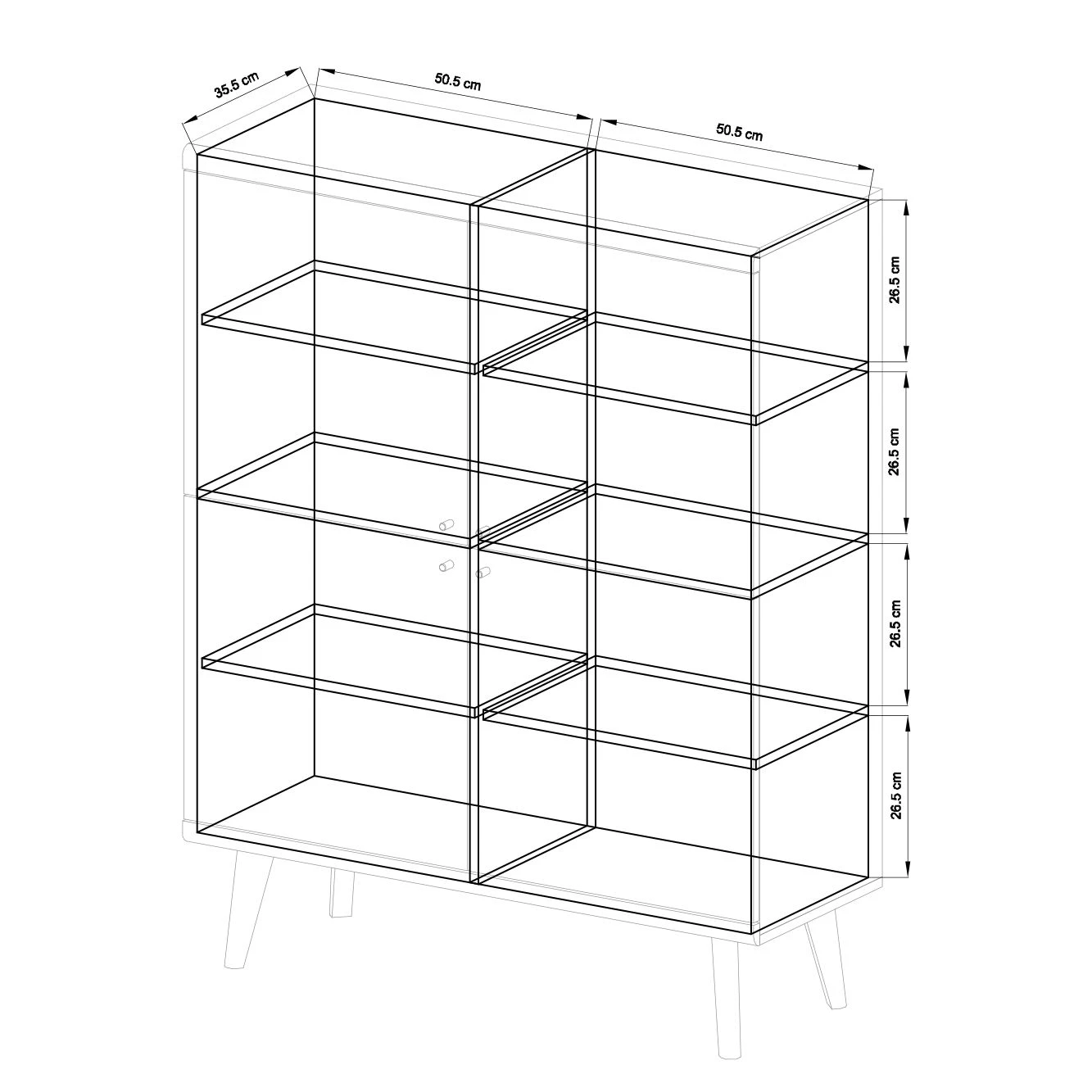 Norrwood Highboard Gyland - Matt Weiß / Eiche Riviera Dekor 10 Norrwood Highboard Gyland - Matt Weiß / Eiche Riviera Dekor – Bild 10