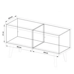 Norrwood TV-Lowboard Gyland I - Matt Weiß / Eiche Riviera Dekor -Wohnzimmermöbel boutique en ligne 1000164006 190307 08392200045 GALLERYIMAGES P000000001000164006