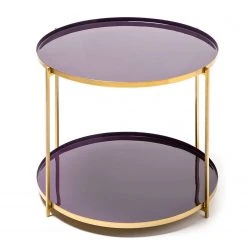 Kayoom Beistelltisch Tessa II - Eisen - Aubergine