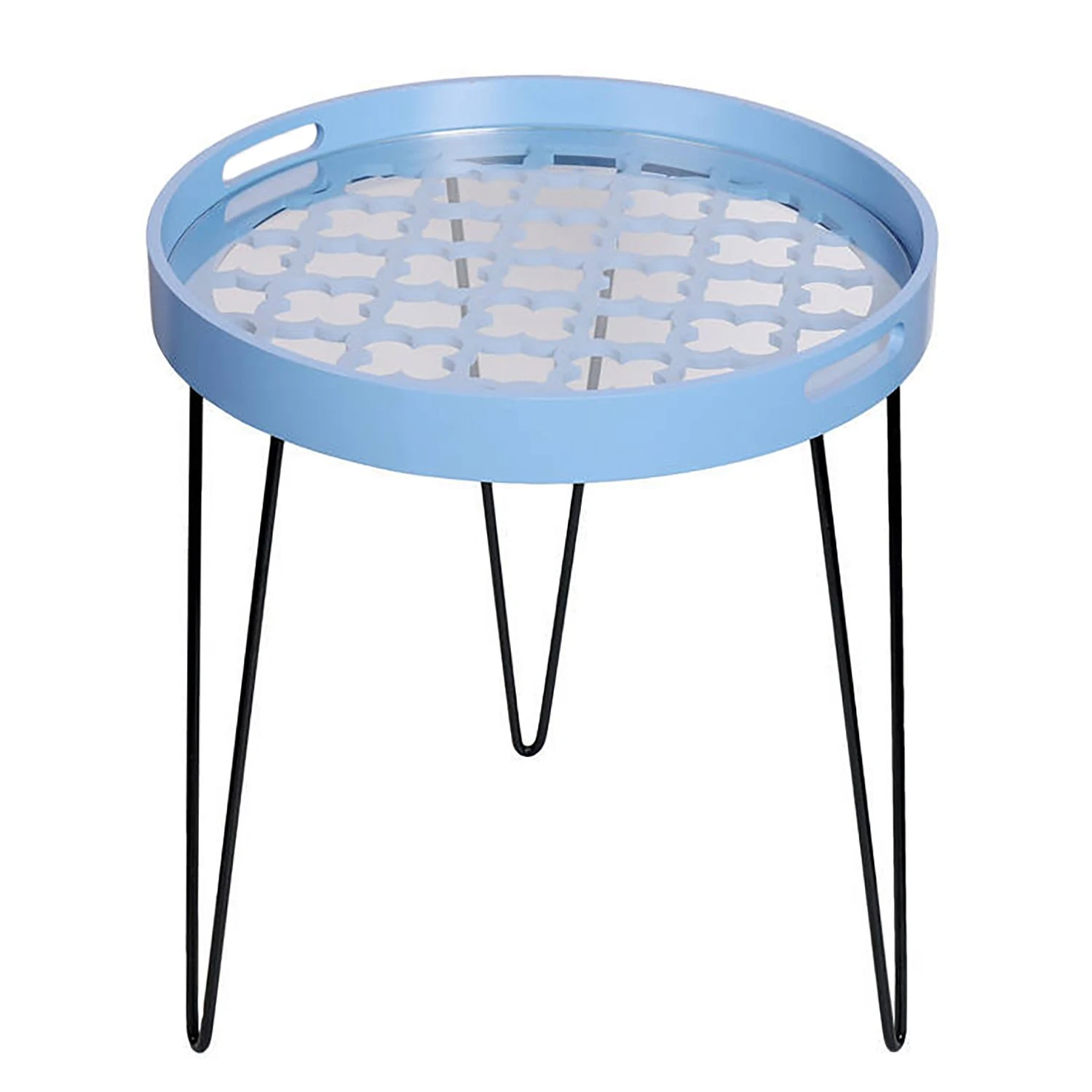 Kayoom Beistelltisch River - Glas / Metall - Hellblau 1 Kayoom Beistelltisch River - Glas / Metall - Hellblau