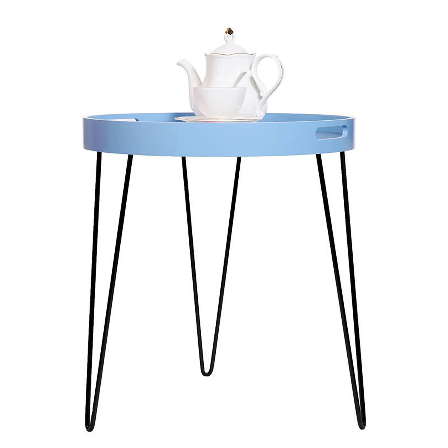 Kayoom Beistelltisch River - Glas / Metall - Hellblau 3 Kayoom Beistelltisch River - Glas / Metall - Hellblau – Bild 3