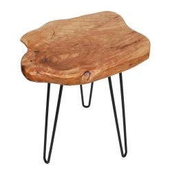 Kayoom Beistelltisch Woody I - Zeder massiv / Metall - Zeder / Schwarz -Wohnzimmermöbel boutique en ligne 1000165622 190315 08011400255 GALLERYIMAGES P000000001000165622