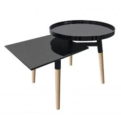 Kayoom Beistelltisch Butler II - Bambus teilmassiv - Schwarz