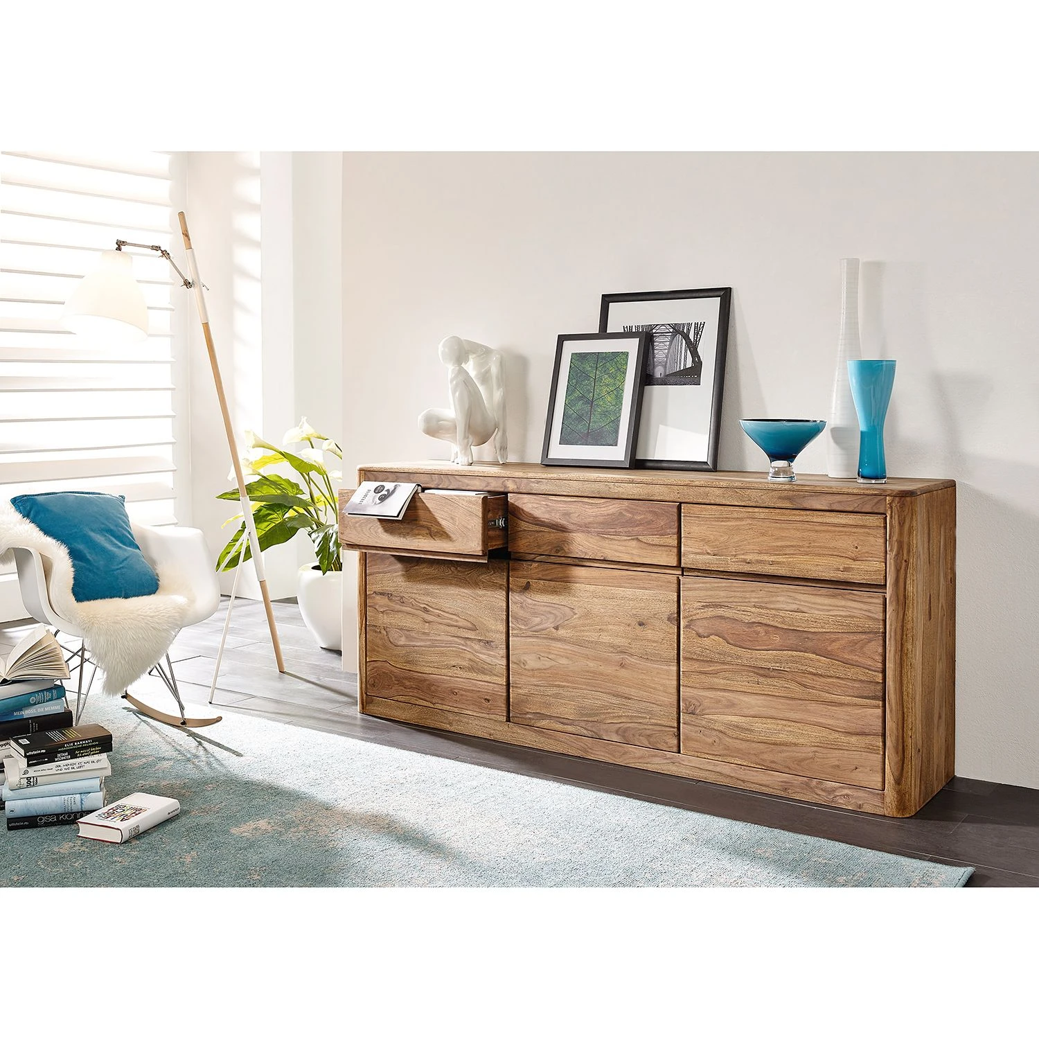 Naturoo Sideboard Gaspar - Sheesham massiv 3 Naturoo Sideboard Gaspar - Sheesham massiv – Bild 3
