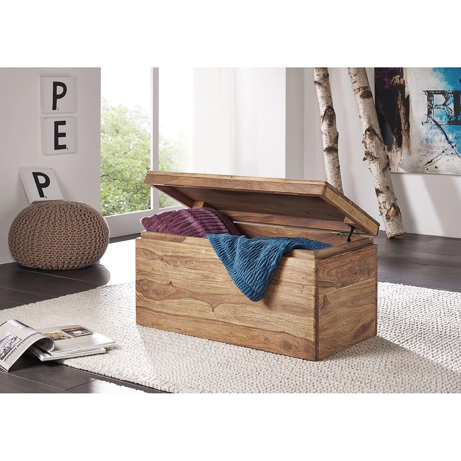 Naturoo Truhentisch Gaspar - Sheesham massiv 3 Naturoo Truhentisch Gaspar - Sheesham massiv – Bild 3