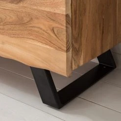 Ars Natura Sideboard Vardo - Akazie massiv / Metall - Akazie / Schwarz -Wohnzimmermöbel boutique en ligne 1000166791 191030 08503100010 DETAILS P000000001000166791