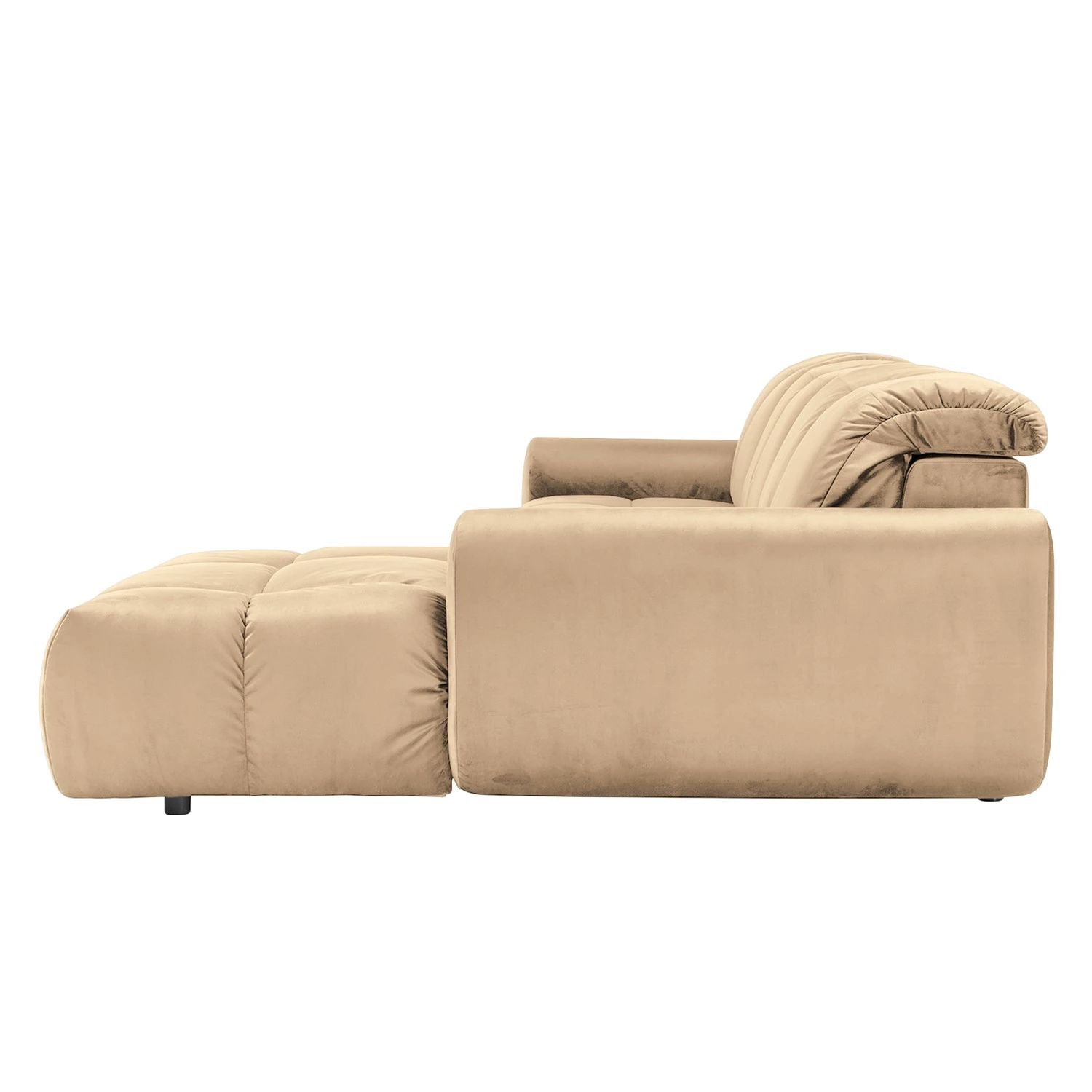 Jack & Alice Ecksofa Malter - Samt - Beige - Longchair davorstehend rechts 6 Jack & Alice Ecksofa Malter - Samt - Beige - Longchair davorstehend rechts – Bild 6