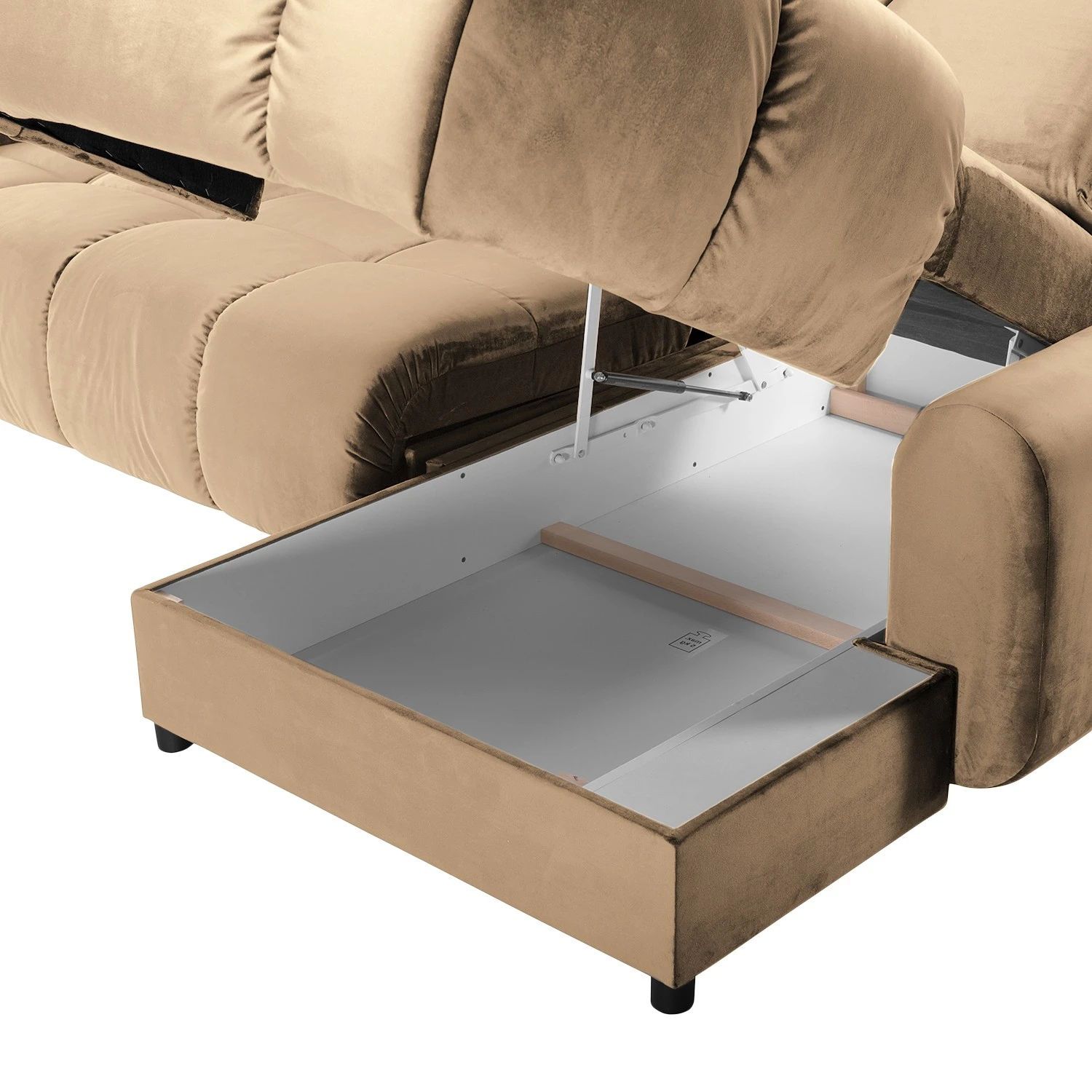 Jack & Alice Ecksofa Malter - Samt - Beige - Longchair davorstehend rechts 9 Jack & Alice Ecksofa Malter - Samt - Beige - Longchair davorstehend rechts – Bild 9