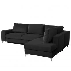 Jack & Alice Ecksofa Baitz I - Samt Krysia: Dunkelgrau - Ottomane davorstehend links -Wohnzimmermöbel boutique en ligne 1000166895 220601 080 DETAILS P000000001000166895