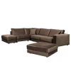 Jack & Alice Ecksofa Oakey I - Samt - Braun - Ecke davorstehend links