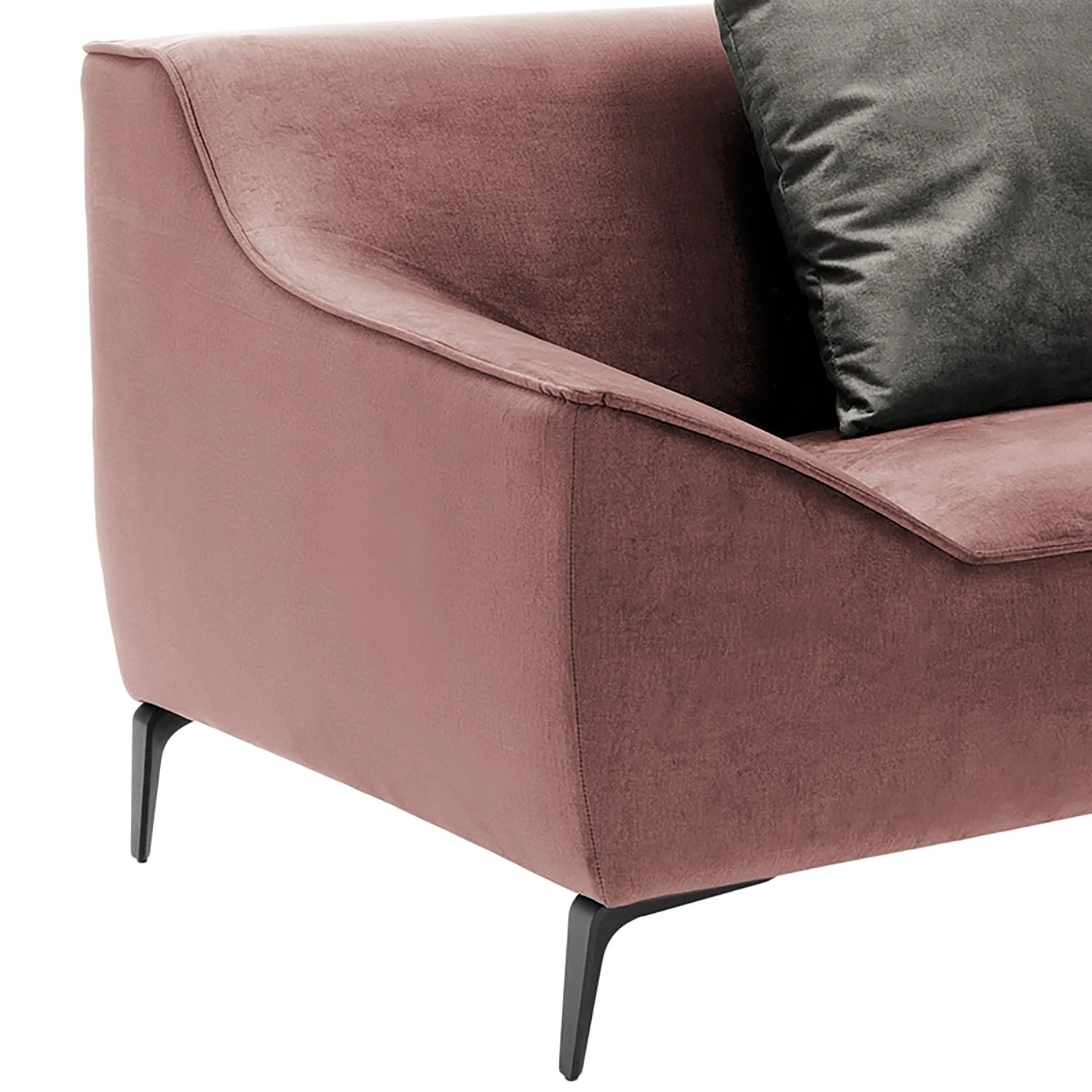 Jack & Alice Ecksofa Rosas I - Samt - Mauve - Longchair davorstehend rechts 4 Jack & Alice Ecksofa Rosas I - Samt - Mauve - Longchair davorstehend rechts – Bild 4