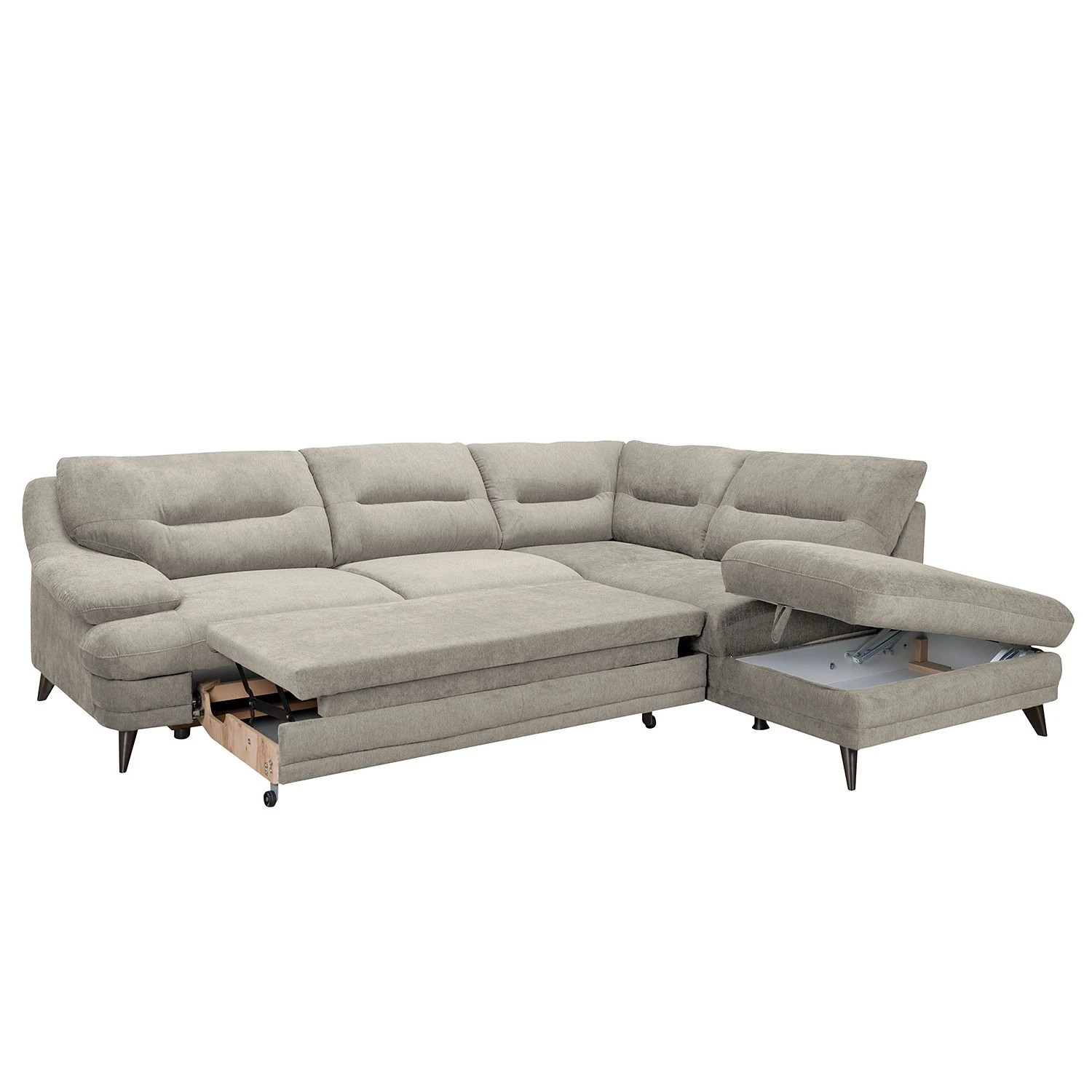 Fredriks Ecksofa Lutz III - Microfaser - Sandgrau - Ottomane davorstehend rechts 3 Fredriks Ecksofa Lutz III - Microfaser - Sandgrau - Ottomane davorstehend rechts – Bild 3