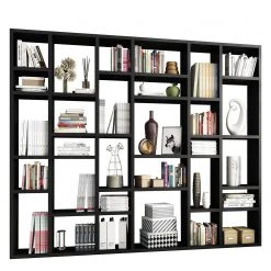 Loftscape Bücherregal Emporior IV - Eiche Schwarzbraun Dekor - Breite: 260 cm