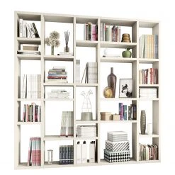 Loftscape Bücherregal Emporior IV - Cremeweiß - Breite: 214 cm