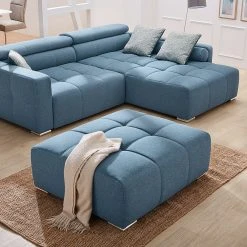 Fredriks Polsterhocker Mossoro - Webstoff - Blau -Wohnzimmermöbel boutique en ligne 1000167485 190412 14335000026 MOOD GALLERYIMAGES P000000001000167485 mood