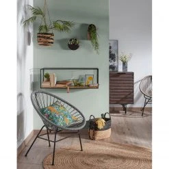 Norrwood Wandregal Silop - Mango massiv / Metall - Mango / Schwarz -Wohnzimmermöbel boutique en ligne 1000167753 200429 06495100087 MOOD DETAILS P000000001000167753 mood